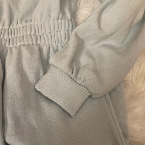 Light Blue Long Sleeve Fleece Dress - Picture 5 of 5